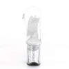 Pleaser - FLAMINGO808GF Sandale à bride à la cheville, Pole dance chaussures - Chaussures de pole dance - Couleur argent/Transparent Product image